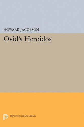 Ovids Heroidos Howard Jacobson