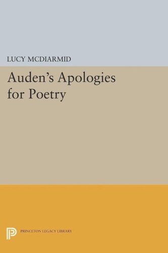 Audens Apologies For Poetry Course Book Professor Lucy Mcdiarmid
