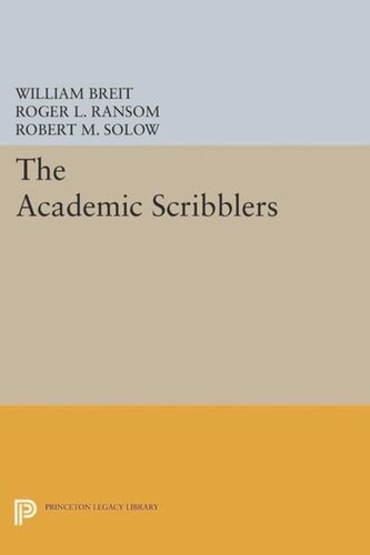 The Academic Scribblers Course Book William Breit Roger L Ransom Robert M Solow
