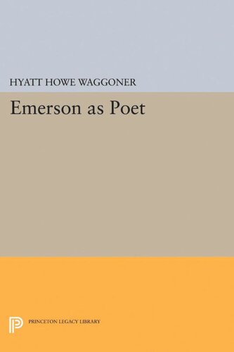 Emerson As Poet Hyatt Howe Waggoner