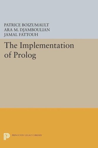 The Implementation Of Prolog Course Book Patrice Boizumault Ara M Djamboulian