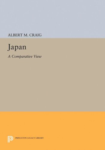 Japan A Comparative View Albert M Craig Editor