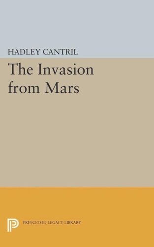 The Invasion From Mars Course Book Hadley Cantril