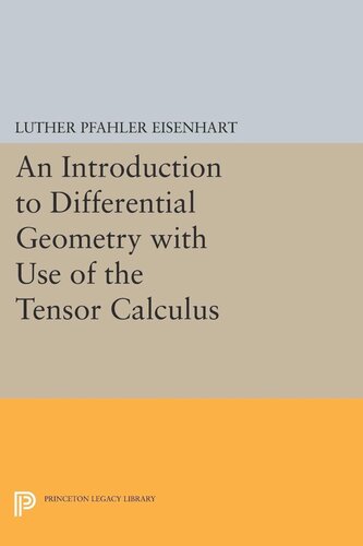 Introduction To Differential Geometry Luther Pfahler Eisenhart