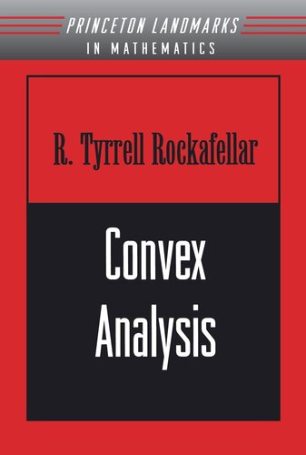 Convex Analysis Pms28 Ralph Tyrell Rockafellar