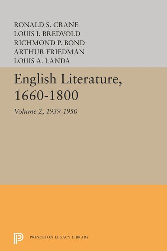 English Literature Volume 2 19391950 Louis A Landa