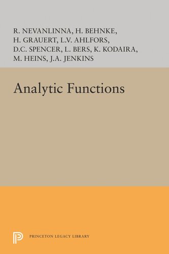 Analytic Functions Lars Valerian Ahlfors