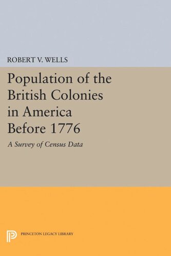 Population Of The British Colonies In America Before 1776 A Survey Of Census Data Robert V Wells