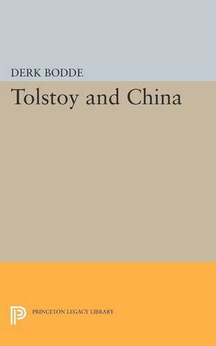 Tolstoy And China Derk Bodde