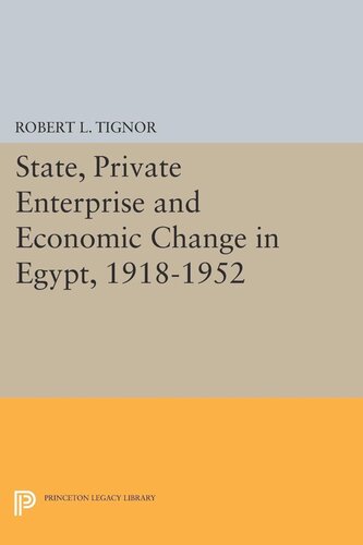 State Private Enterprise And Economic Change In Egypt 19181952 Robert L Tignor