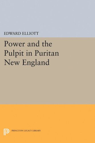 Power And The Pulpit In Puritan New England Emory Elliott