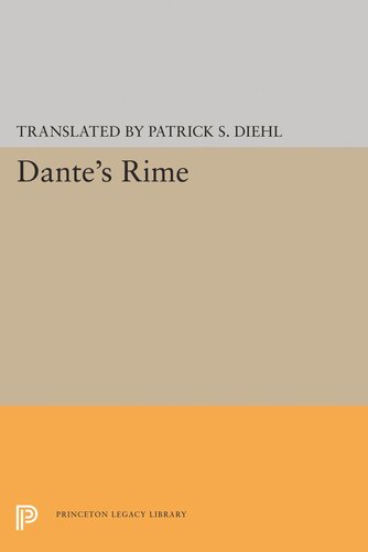 Dantes Rime Dante Patrick S Diehl