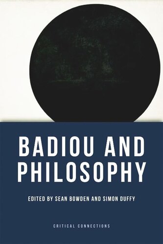 Badiou And Philosophy Sean Bowden Simon Duffy