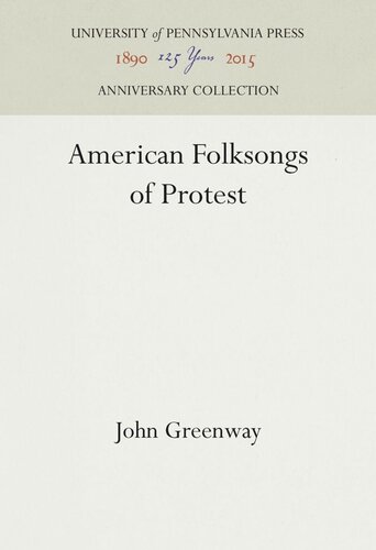 American Folksongs Of Protest John Greenway