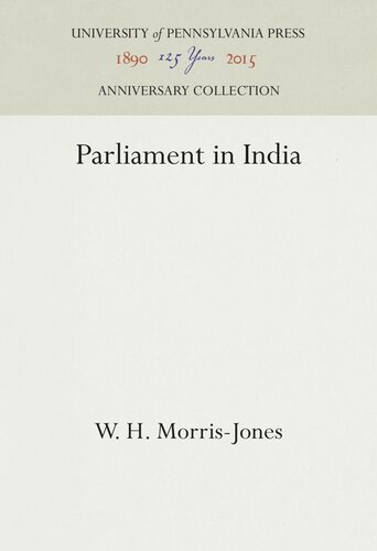 Parliament In India W H Morrisjones