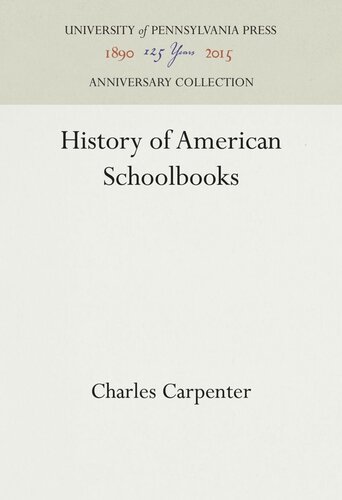 History Of American Schoolbooks Charles Carpenter