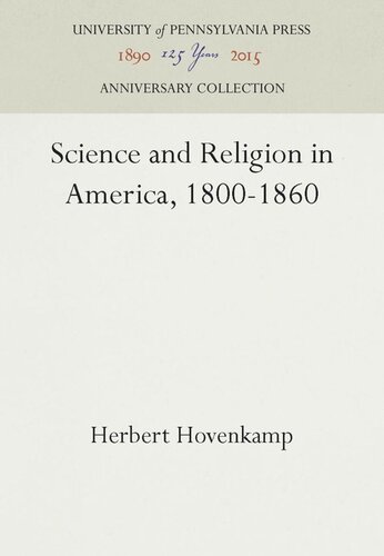 Science And Religion In America 18001860 Reprint 2016 Herbert Hovenkamp