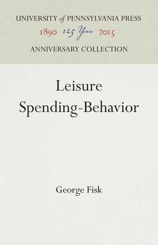 Leisure Spendingbehavior George Fisk