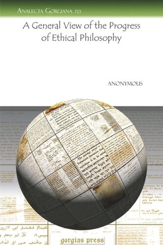 A General View Of The Progress Of Ethical Philosophy Anonymous Anonymous