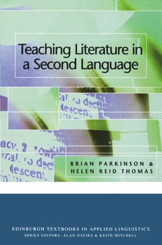 Teaching Literature In A Second Language Brian Parkinson Helen Reid Thomas