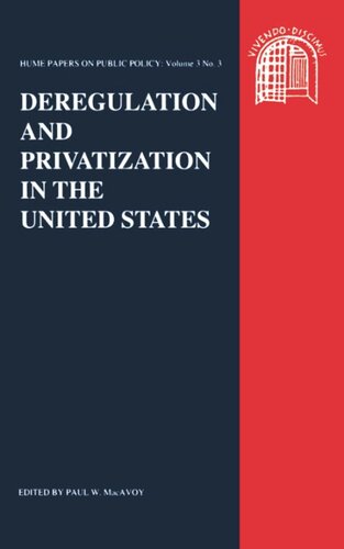 Deregulation And Privatisation Hume Papers On Public Policy 33 Hector Macqueen