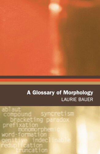 A Glossary Of Morphology Laurie Bauer