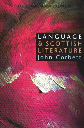 Language And Scottish Literature Scottish Language And Literature Volume 2 John Corbett