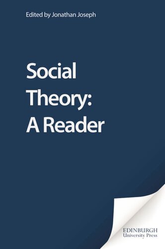 Social Theory A Reader Jonathan Joseph