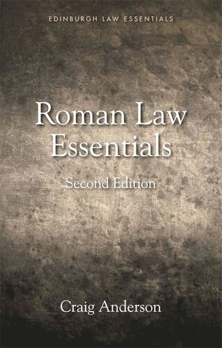 Roman Law Essentials Craig Anderson