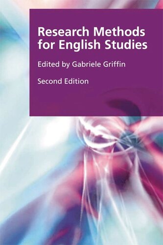 Research Methods For English Studies Gabriele Griffin