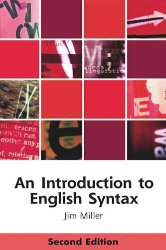An Introduction To English Syntax Jim Miller