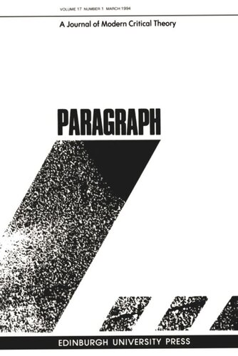 Gender And Sexuality Paragraph Volume 17 Number 1 Cath Sharrock