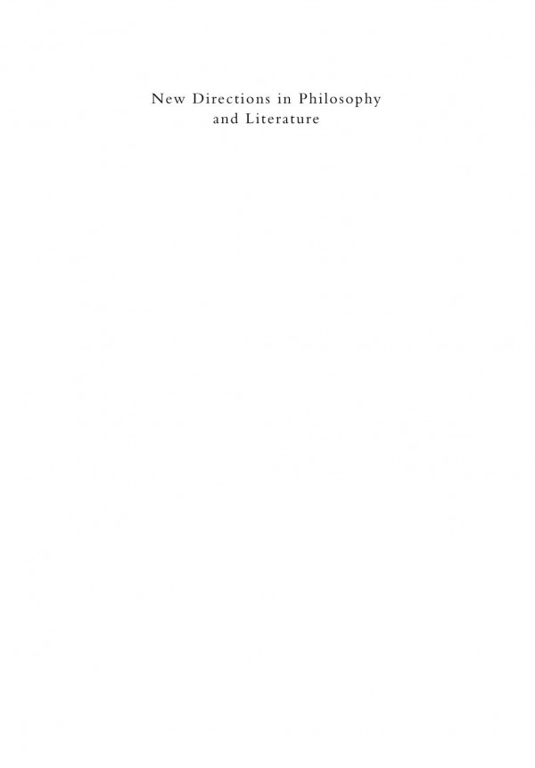 New Directions In Philosophy And Literature David Rudrum Ridvan Askin Frida Beckman