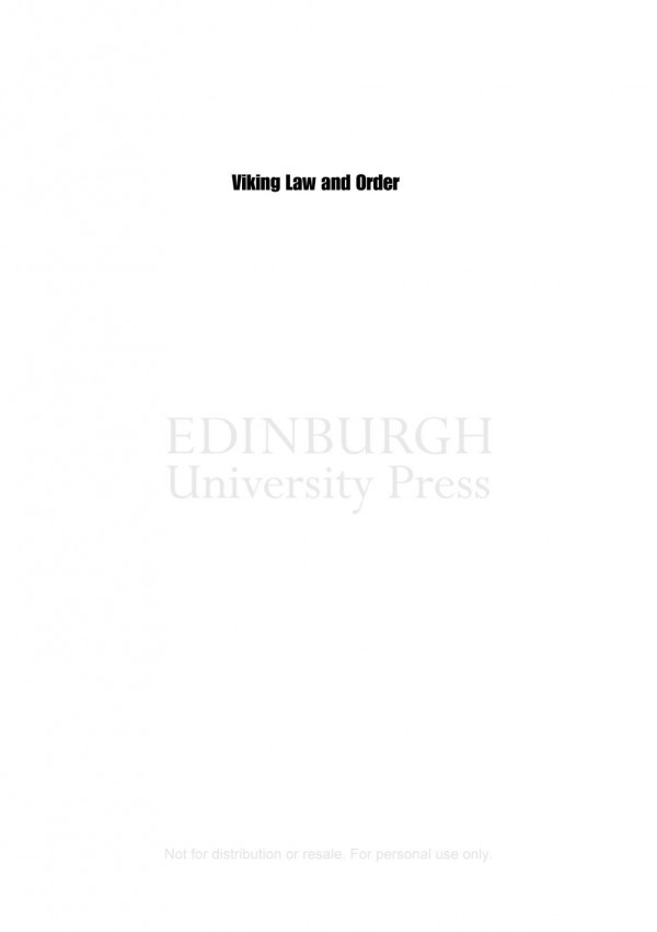 Viking Law And Order Places And Rituals Of Assembly In The Medieval North Alexandra Sanmark