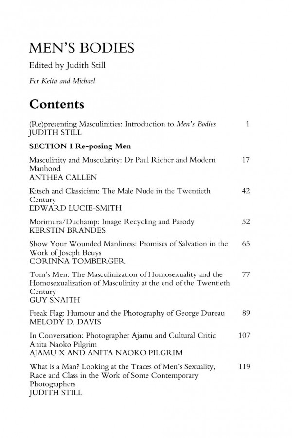 Mens Bodies Paragraph Volume 26 Issue 12 Judith Still