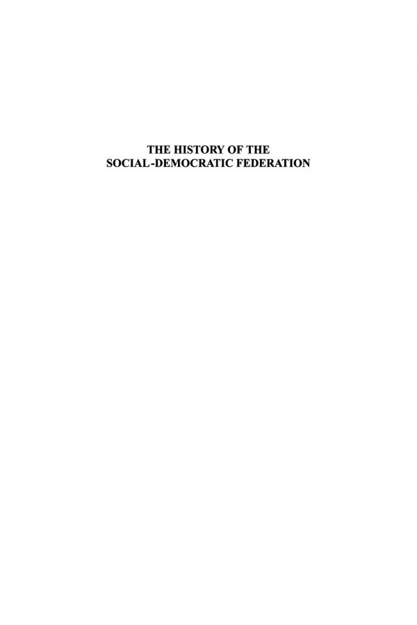 History Of The Socialdemocratic Federation Martin Crick