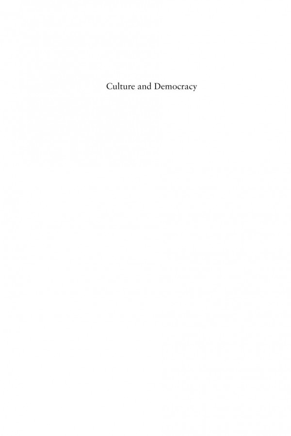Culture And Democracy Media Space And Representation Clive Barnett