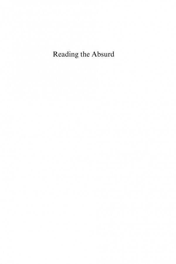 Reading The Absurd Joanna Gavins