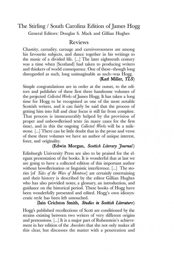 Anecdotes Of Scott James Hogg J H Rubenstein