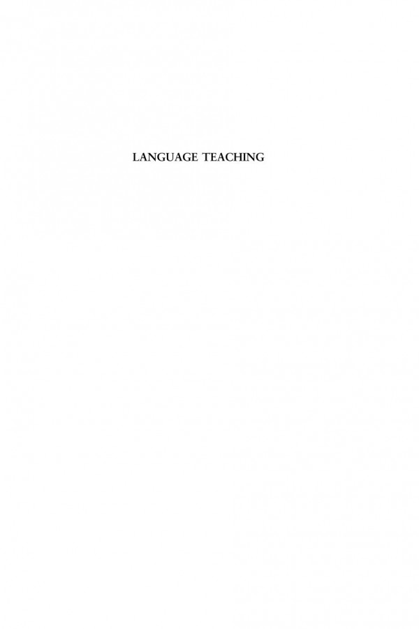 Language Teaching Linguistic Theory In Practice Melinda Whong