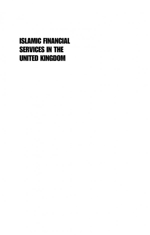 Islamic Financial Services In The United Kingdom Elaine Housby