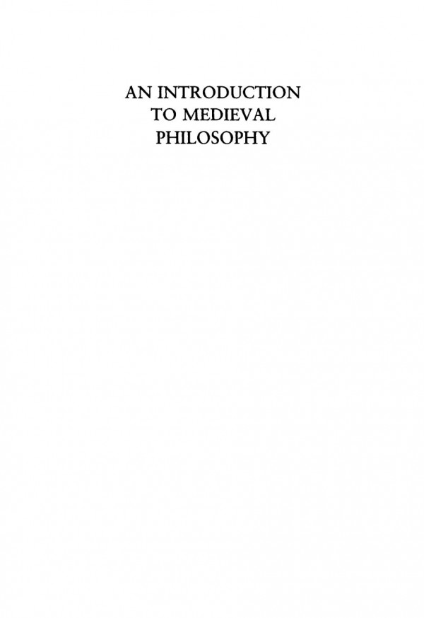 An Introduction To Medieval Philosophy Christopher Martin