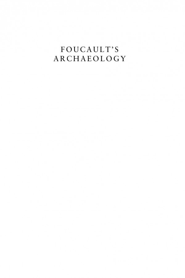 Foucaults Archaeology Science And Transformation David Webb