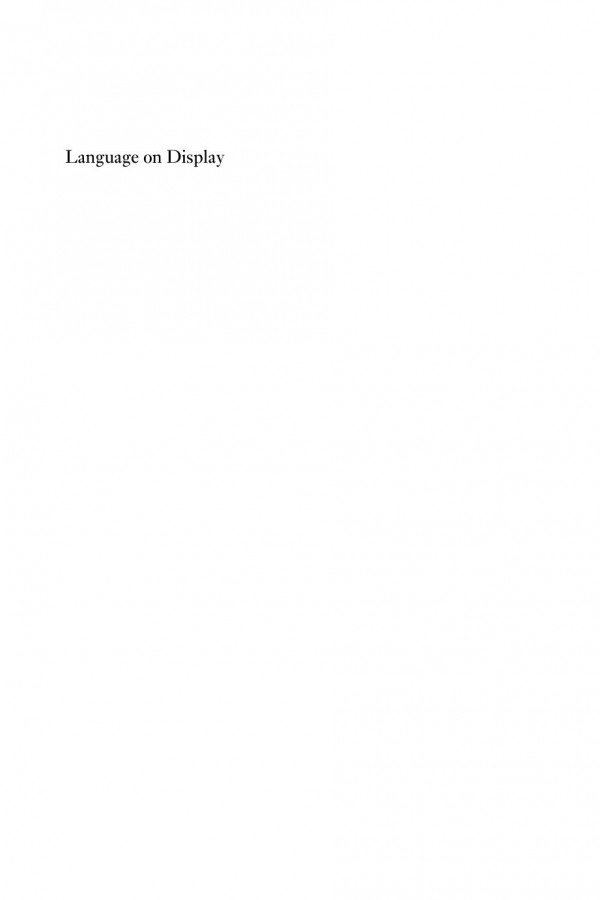 Language On Display Writers Fiction And Linguistic Culture In Postsoviet Russia Ingunn Lunde