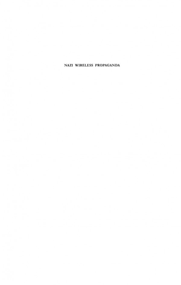 Nazi Wireless Propaganda Lord Hawhaw And British Public Opinion In The Second World War Martin A Doherty