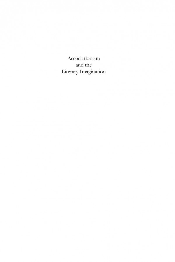 Associationism And The Literary Imagination From The Phantasmal Chaos Cairns Craig