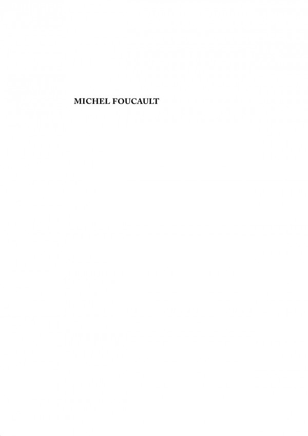 Michel Foucault An Introduction Philip Barker