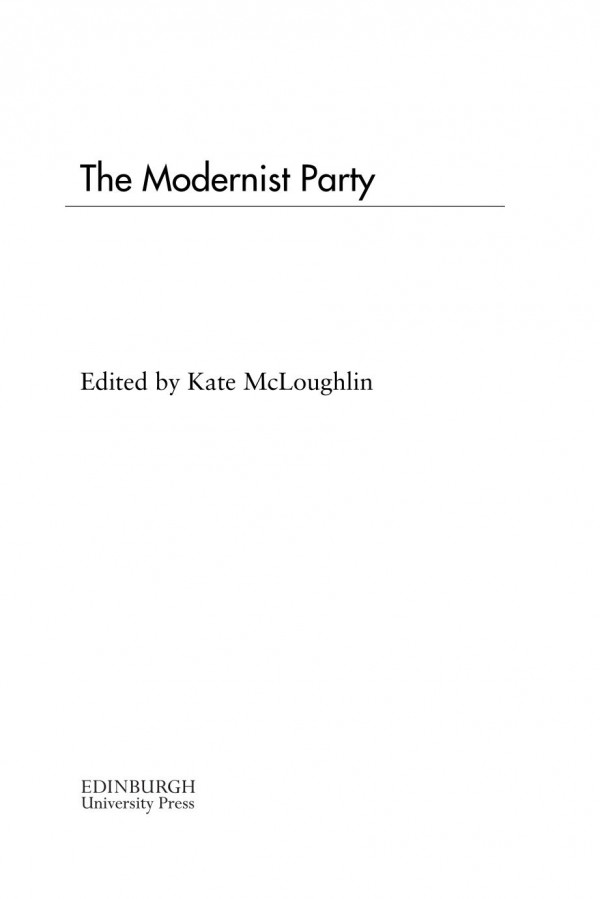 The Modernist Party Kate Mcloughlin