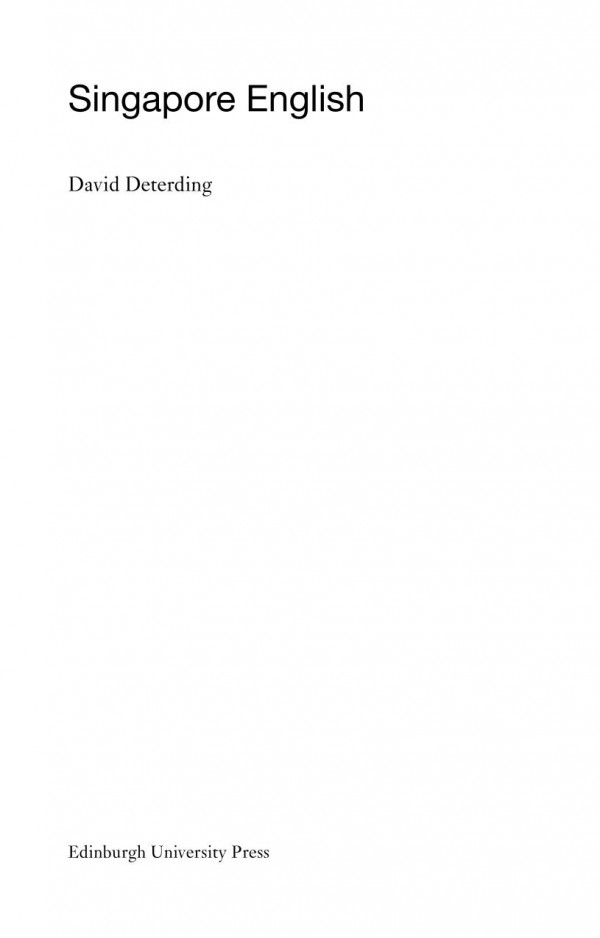Singapore English David Deterding