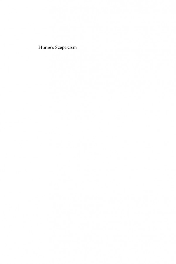 Humes Scepticism Pyrrhonian And Academic Peter S Fosl